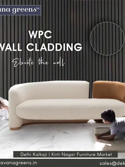 WPC wall cladding is a family-friendly choice. It's durable, easy to clean, and adds a layer of sophistication to any room, as seen in this modern living space where it creates a stunning, minimalist feature wall.