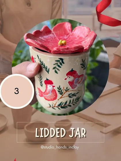 Another festive idea: create a beautiful lidded jar. You can paint it with any design you like.