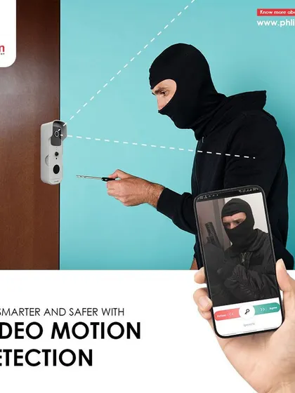 Get smarter and safer with video motion detection. This feature allows your device to automatically record any activity at your door, ensuring you never miss a thing and can catch intruders before they act.
