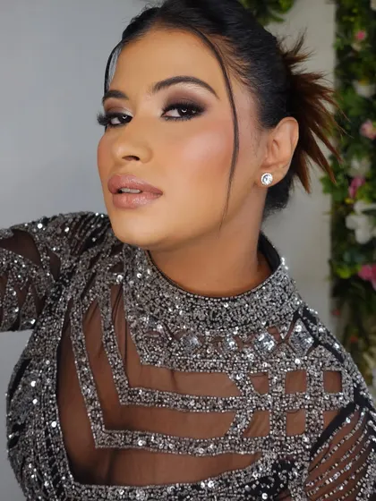 A close-up of the intense smokey eye for this cocktail look. It's all about blending and creating depth for a sultry, captivating gaze.