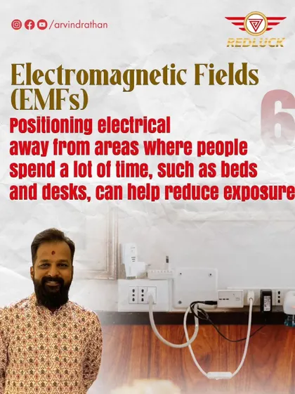 To reduce exposure to electromagnetic fields (EMFs), I advise positioning electrical appliances away from beds and desks.