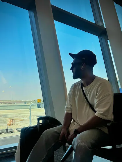 The calm before the storm. Waiting at the airport in Doha after a wild 48 hours. The passport is warmed up and ready for the next international gig.