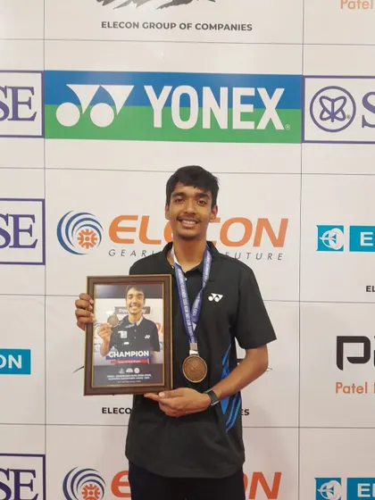 Another gold for Aditya Tripathi, this time in the Junior Boy’s Singles U-19 at the West Zone tournament in Gujarat. His hard work is showing results.