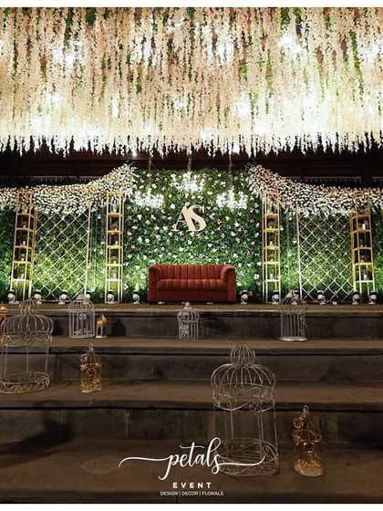A duplicate image of the reception stage, showcasing the perfect balance of natural elements and glamorous details.