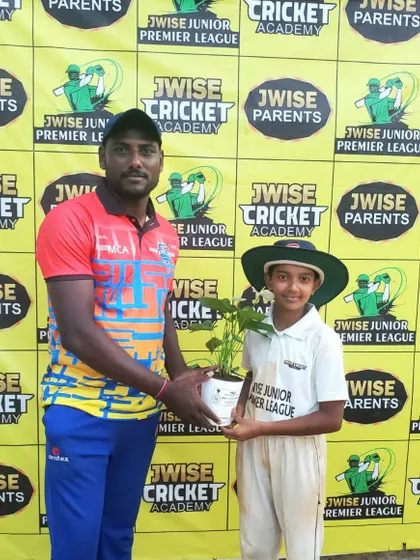 Likhith Jadhav recognized as Player of the Match at the Jwise Cup U-13.