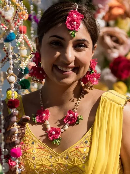 A beautiful portrait of the bride from a virtual wedding. Her joy and radiance are a testament to the success of our online choreography process.