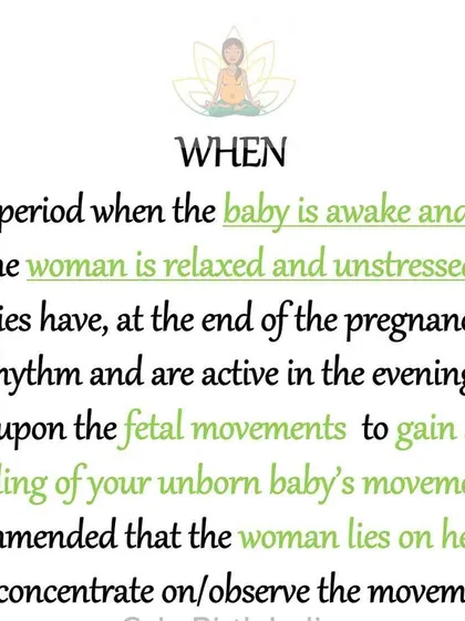 The best time to check in with your baby is when they are typically active, often in the evening. Lying on your left side can help you focus and feel their movements more clearly.