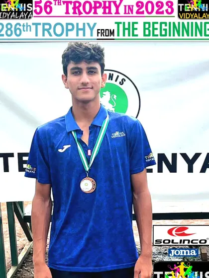 Securing 3rd place in singles at the Junior ITF J4 in Nairobi.