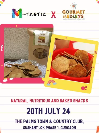 Discover natural and nutritious snacks from our curated food vendors. We feature brands like Gourmet Medleys that offer baked, preservative-free snacks that are perfect for health-conscious families.