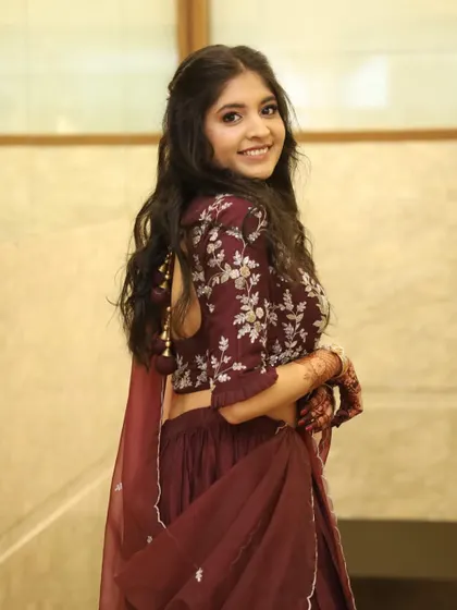 This engagement bride looks so joyful. I created a soft glam makeup look with loose waves for a romantic and modern feel.