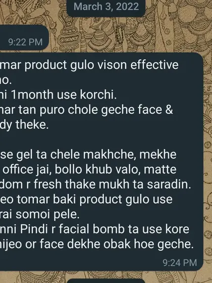 This review makes me so happy. This customer's tan is completely gone, and her son is loving the matte finish of the Rose Gel for his office days.