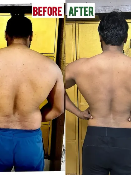 A 90-day back transformation. We achieved significant fat reduction and improved muscle separation in just three months by focusing on strength training within a calorie deficit, supported by smart supplementation and recovery protocols.