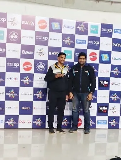 Our men's bronze medalist, Nitesh, at the Mumbai Games. We are proud to have strong players representing us in the senior categories as well.