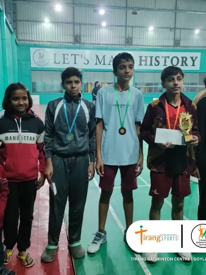 A group of winners and runners-up from the Shuttle Shufflers Badminton Tournament at our Goyla Vihar center. The camaraderie among players is as important as the competition itself.