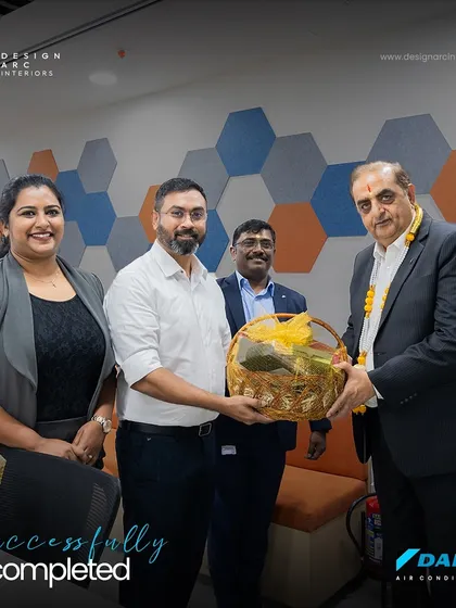 A moment of successful project completion with our valued client, Daikin Airconditioning. It was a pleasure to deliver their new office interiors.