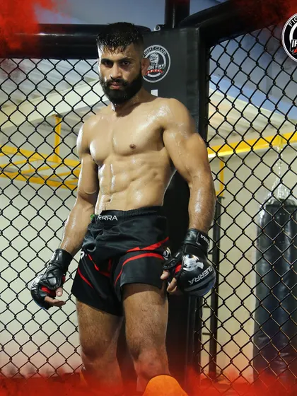 This is the look of a conditioned warrior. Our fighter Shebin K Ibrahim, an international MMA athlete, showcases the physical results of our demanding training camps.
