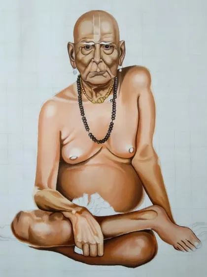 The painting is nearing completion. Here, I'm rendering the lower body and the seated posture, ensuring the anatomy and shading are consistent with the rest of the piece.