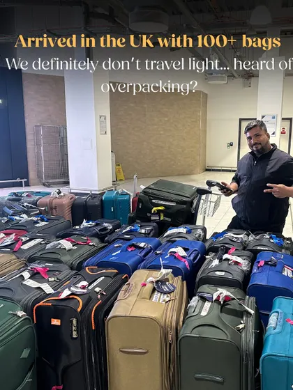 The logistics of costume design for a major film are immense. This was us arriving in the UK for the 'Son of Sardaar 2' shoot with over 100 bags of costumes, accessories, and materials. We don't travel light because every single piece is crucial for building the world of the film.