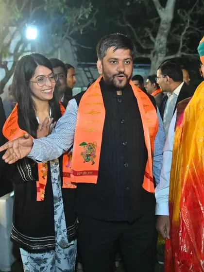 A candid moment while interacting with Law Minister Shri Arjun Ram Meghwal Ji and my colleagues.