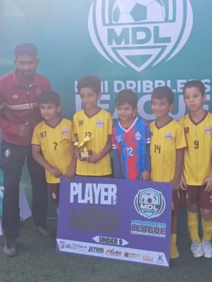 Another Man of the Match award for our U9 team, celebrating individual success within the team.
