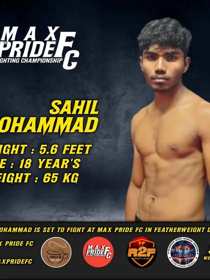 Introducing another one of our fighters, Sahil Mohammad, set to compete in the featherweight division at Max Pride FC.