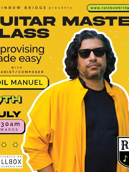Announcing a Guitar Master Class on improvisation with acclaimed guitarist Adil Manuel.