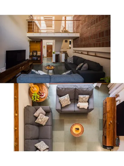 Additional views showcasing the variety of interior spaces we design, from living rooms and bedrooms to staircases and quiet corners, all united by our philosophy of sustainable, soulful design.