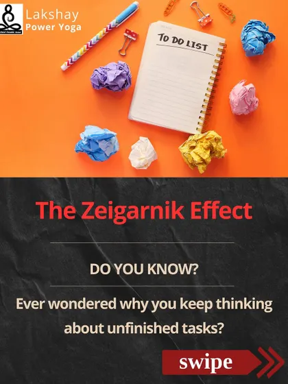 Ever wondered why you keep thinking about unfinished tasks? It's the Zeigarnik Effect. I teach simple psychological hacks, like breaking down big tasks, to give your brain the closure it needs to relax.