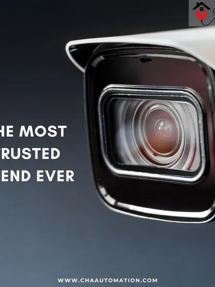 We consider our CCTV systems to be your most trusted friend in home security. This close-up highlights the robust build and advanced lens technology we use to protect your home.