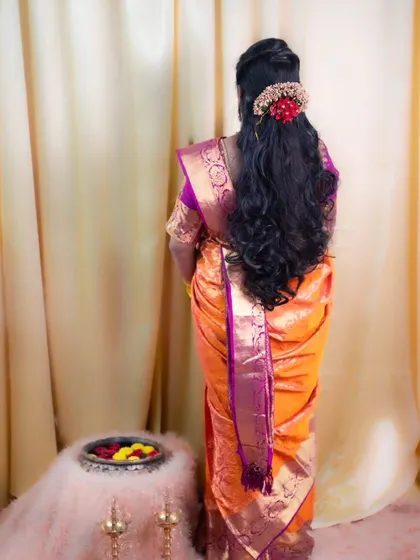 I can help you get that perfect ethnic shoot. My services include providing traditional outfits, makeup, authentic jewellery, and beautiful hairstyles with flowers.