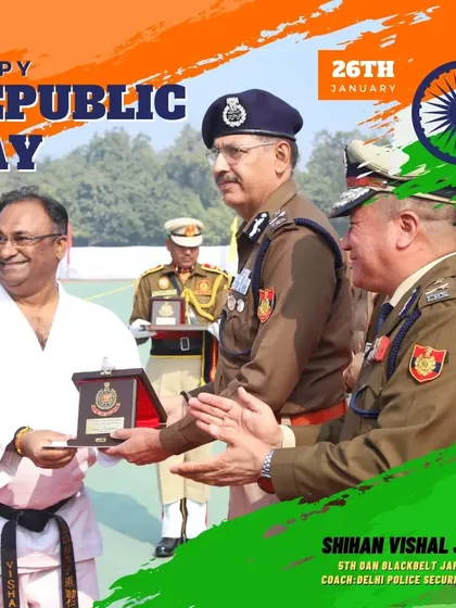 A Republic Day honor from the Delhi Police Security Battalion, where I serve as a coach. It is a privilege to contribute to the skills and safety of our security forces.