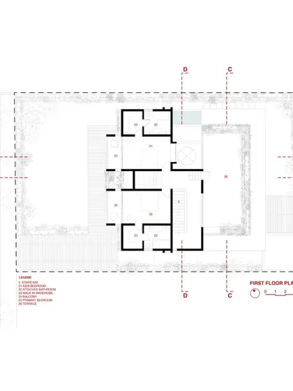 The first floor plan for the SAMAM House.