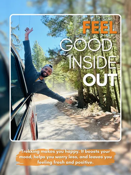 That feeling of pure freedom, hanging out the window of the traveller on a dusty mountain road. Trekking and road-tripping in the Himalayas makes you feel good from the inside out.