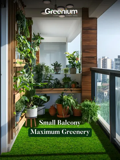This compact balcony proves that you don't need a lot of space to have a lush garden. I used a combination of floor planters, shelving, and a vertical rack to maximize greenery and create a cozy reading nook.