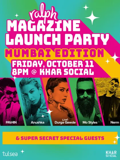 The lineup for the Ralph Magazine launch party in Mumbai. I got to share the stage with some amazing family and friends to celebrate.