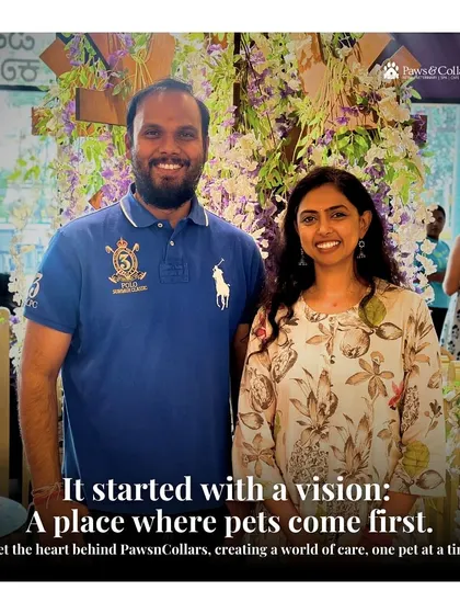 Meet the heart behind PawsnCollars. Our founders started with a vision to create a place where pets come first, and they continue to lead our mission of creating a world of care, one pet at a time.