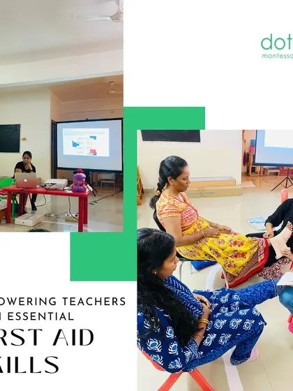 From theory to practice, our first aid training is fully comprehensive. These images show our educators learning from presentations and engaging in hands-on practice, ensuring they are ready to be the first to act.