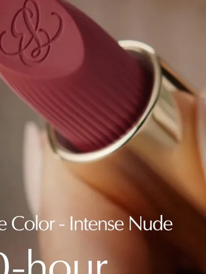 A close-up from the ad, showing how the nude nails work perfectly for a commercial beauty shoot.