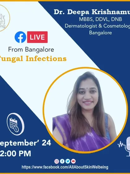I was pleased to host this Facebook Live session on the topic of fungal infections. These conditions are very common, and my goal was to provide clear, accessible information on how to identify and properly manage them to prevent spread and recurrence.