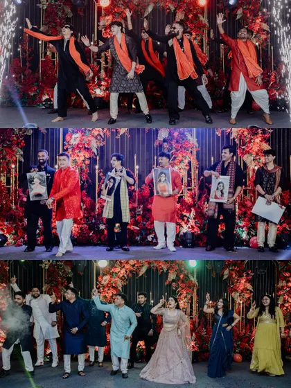 The heart of the Sangeet is the performances by friends and family. We capture the energy, coordination, and emotion of these special dances that celebrate the couple.