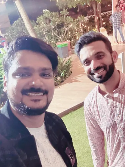 A selfie with Indian cricketer Ajinkya Rahane. I have had the pleasure of hosting events attended by sports stars, bringing a touch of glamour and excitement to the proceedings.