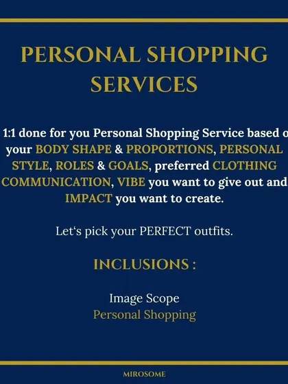Let's pick your perfect outfits together. My personal shopping service is designed to be strategic and aligned with the vibe you want to give out.