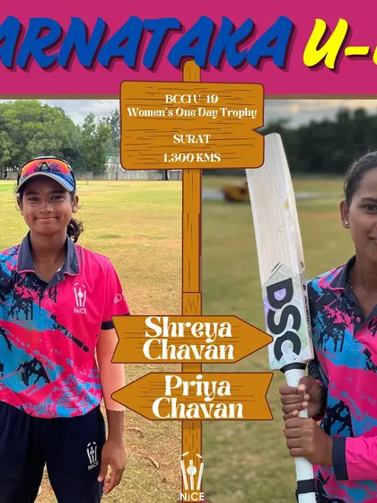 The Chavan sisters, Shreya and Priya, both selected for the Karnataka U-19 team. It's a proud family and academy moment, showcasing our ability to develop talent.
