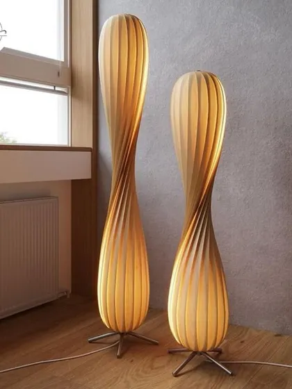 These sculptural floor lamps are like works of art, adding both light and a strong design statement.