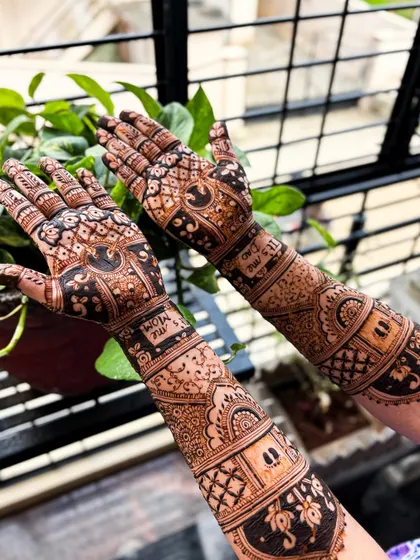 The full view of the naming ceremony mehendi, a beautiful way to celebrate the new addition to the family.