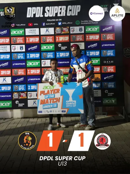 A hard-fought 1-1 draw against First Kick Soccer in the DPDL Super Cup. Our player was named Player of the Match.