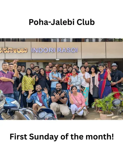 The best memories are made around this table. At the Poha-Jalebi Club, many strangers who meet for breakfast end up spending the whole day together, forming real friendships.