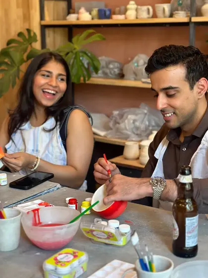 Our workshops are a full sensory experience. We provide a colorful ambiance, delectable food, and refreshing drinks to make your creative session a true celebration.