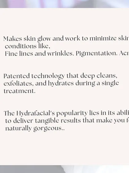 Why is HydraFacial so popular? Its patented technology delivers tangible results, minimizing fine lines, pigmentation, and acne while deeply cleansing and hydrating for a naturally gorgeous feel.