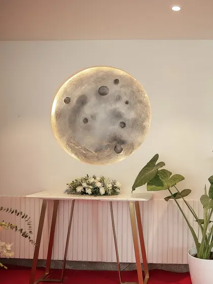 The beautiful moon wall art at our Experience Centre launch. We've had an amazing response since opening, and I'm so grateful to everyone who has trusted us with their dream home.